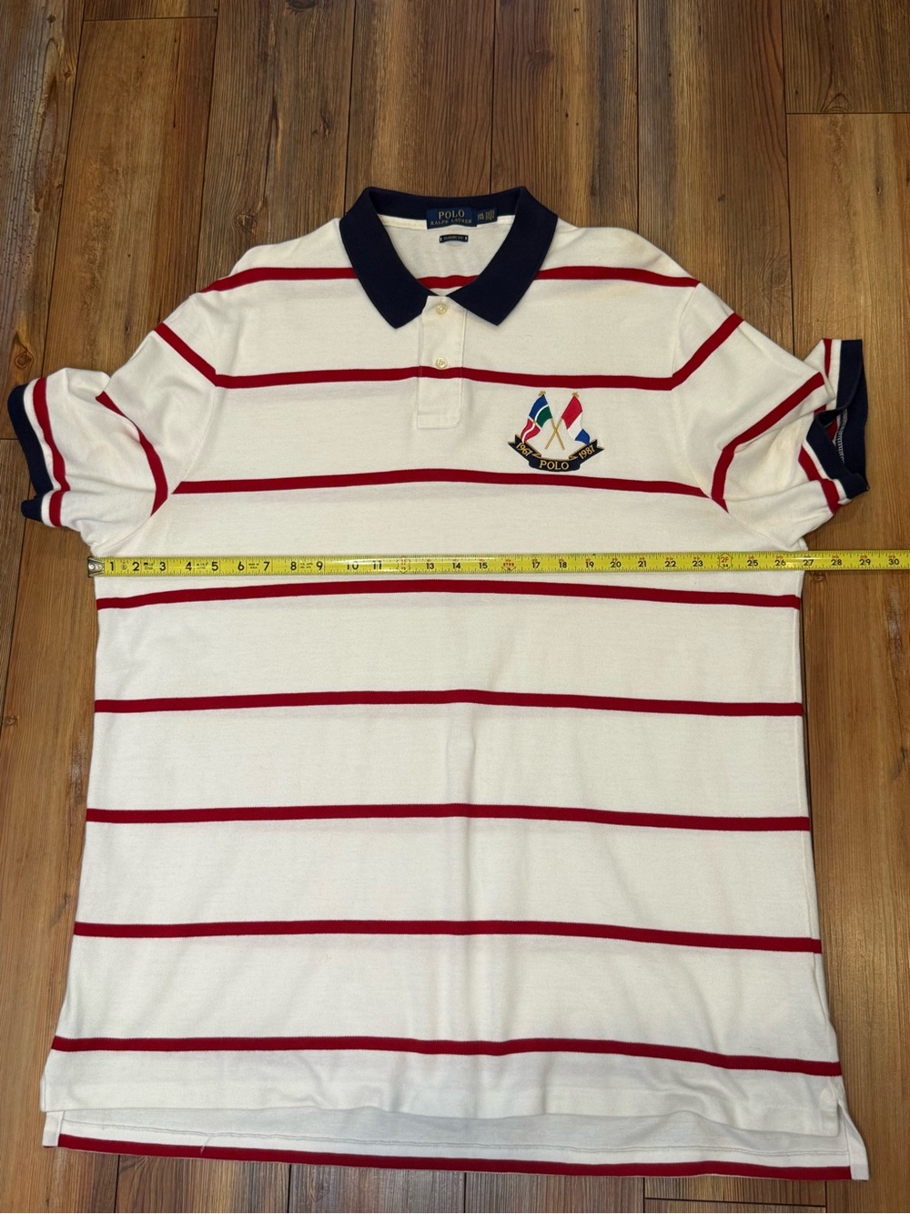 Polo Ralph Lauren Anniversary Striped Rare Classic Fit Size XXL (flaws) - Picture 4 of 10